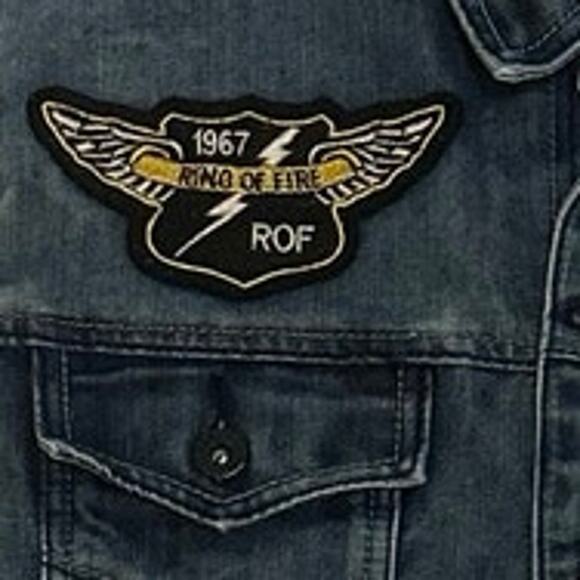 Men’s Ring of Fire Los Angeles Denim Vest XXL - Picture 3 of 8